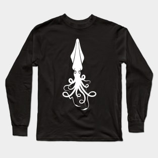 Squid Icon White Long Sleeve T-Shirt